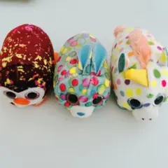 tyカラフル動物キャラクターぬいぐるみ3体セット