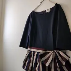 b9 美品 ランバンオンブルー 半端袖トップス/カットソー 38