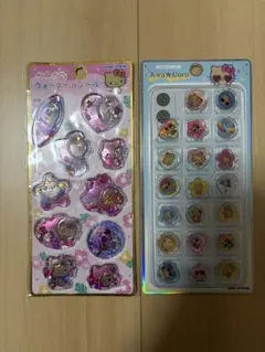 ウォーターシール おはじきシール 日焼けキティ