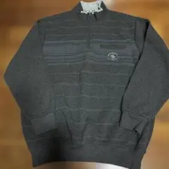 ダークグレー ジップアップ セーターＭ