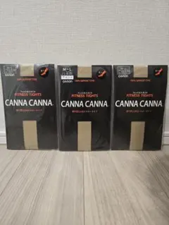 CANNA CANNA フィットネスタイツ M-L ブロンド　３枚セットのサムネイル