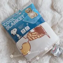 スヌーピー冷感ペットマット/クールシート ／ひんやりブランケット アイボリーaのサムネイル