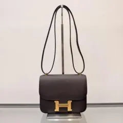 新品 エルメス HERMES コンスタンス ミニ べブラン ゴールド金具 K刻印