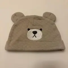 クマ耳付きベビー帽子
