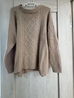 HEART MARKET ベージュ ケーブルニット L