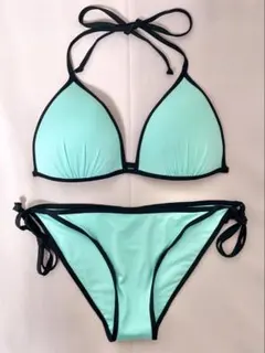 トライアングル 三角 紐ビキニ ターコイズ 水着 H&M 完売品