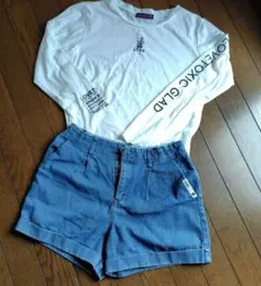 lovetoxic 長袖Tシャツ ホワイト&lovetoxicデニムパンツのサムネイル