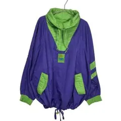 GOLDEN CUP 【M】90s ナイロンアノラック 紫×緑 Tactel