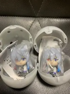 カラフルピーチ つまんでつなげてますこっと　どぬく　全2種コンプ　カプセルトイ