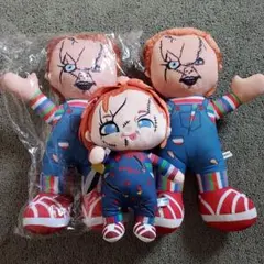 ★当時品★ チャッキー ぬいぐるみ 人形 大小2体セット チャイルドプレイ ☆当時品☆ チャッキー ぬいぐるみ 人形 大小2体セット チャイルド