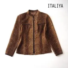 伊太利屋 GK ITALIYA ジップアップ ヒョウ柄 ジャケット レオパード