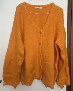 W closet 春ニット　カーディガン　オレンジ