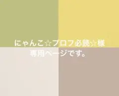 にゃんこ☆プロフ必読☆様専用ページです。