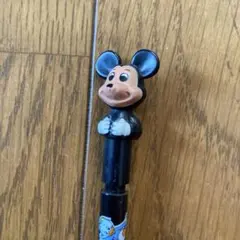 ゆ*ち様 昭和レトロ　ミッキーマウスのキャラクターが付いた黒いシャープペン