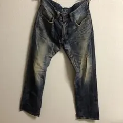 デニムパンツ ジーンズ EDWIN エドウィン ユーズド加工 ダメージ　503