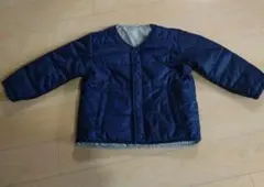 【美品】無印良品 キルティング リバーシブル ジャケット ネイビー100