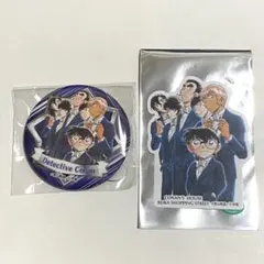 名探偵コナン 警察学校5人組 コナン百貨店 缶バッジ ステッカー 2個セット
