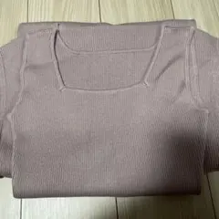 グレイル　スリットスクエアネックノースリーブリブニットワンピース[rut924]