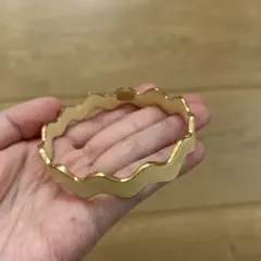 白×ゴールド バングル