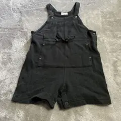 ELLE 黒のオーバーオールロンパース 95