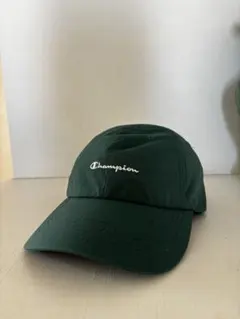 Champion ダークグリーン キャップ