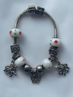 PANDORA) カラフルビーズとシルバーチャームのブレスレットS925 - メルカリ