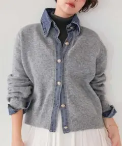 新品 ダークエンジェル デニム ドッキング カーディガン