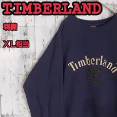 TIMBERLAND ティンバーランド 刺繍 スウェットトレーナー XL相当 紺のサムネイル