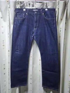 UNIQLOストレートデニム 35 (88cm) ダークブルー