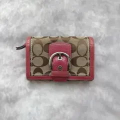 y2k OLD coach Soho Signature Wallet pink