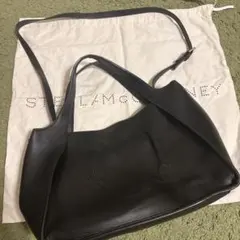 ステラマッカートニー フェイクレザー ショルダーバッグ トートバッグ 黒