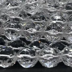 高品質水晶　スターカット　約12ｍｍ　7粒　穴あきビーズ　特価　天然石