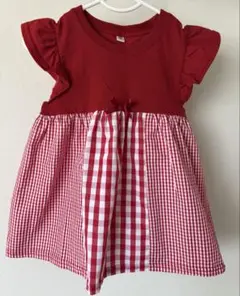 チェックTシャツ　100