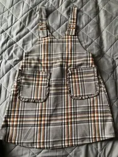チェック柄ジャンバースカート　120