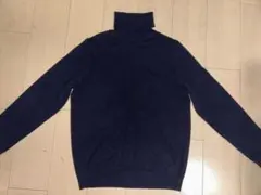 UNIQLO タートルネックセーターXL ネイビー　カシミヤ100%