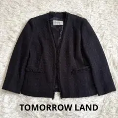 美品【未使用】トゥモローランドコレクション　ノーカラージャケット　36サイズ 2025年最新】TOMORROWLAND レディース ノーカラージャケットの