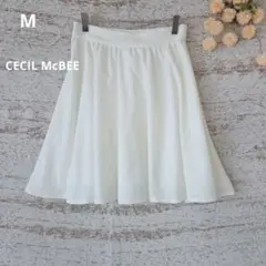 su様◆CECIL McBEE フレアスカート ウエストゴム 【M】ホワイト