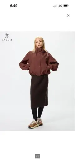 3DスフレヤーンスカートXS、スフレヤーンモックネックセーターS