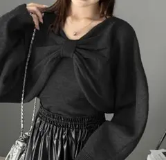 マルチway リボンボレロニット