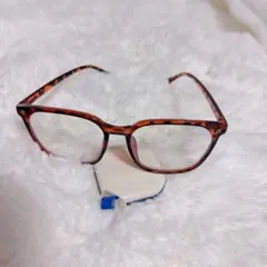 ✩伊達メガネ 豹柄