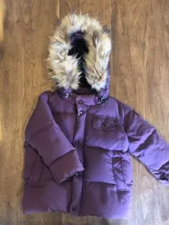 AIGLE 紫 ダウンコート ファー付き サイズ100