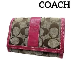 【COACH】 コーチ シグネチャー 二つ折り財布 レザー キャンバス　財布