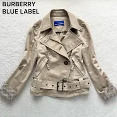 バーバリー ブルーレーベル ショート トレンチ ジャケット コート ノバチェック
