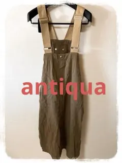 ☘️P1☘antiqua サロペットスカート ワンピース ハントベスト F