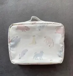 ジェラートピケ　動物柄おむつポーチ