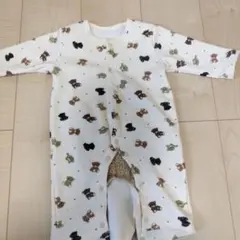 クマさん 長袖ロンパース