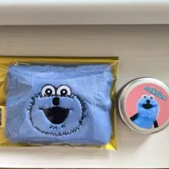 パペットスンスン ふわふわフェイスポーチ×クランチチョコ キャンディ缶 セット
