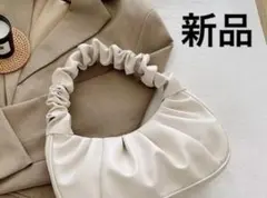 新品　円形ミニバック　ポーチ　肩掛けバック　バッグ　ホワイト