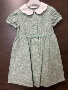 【美品】CHOPIN deux 花柄ワンピース スラカップ襟 100cmのサムネイル
