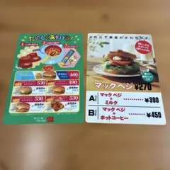 マクドナルド メニュー表 1995年12月 下敷 マック マクド - メルカリ